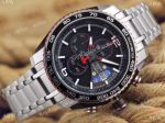 Replica Tissot Seastar Chronograph Watch Stainless Steel Red Hour Black Dial